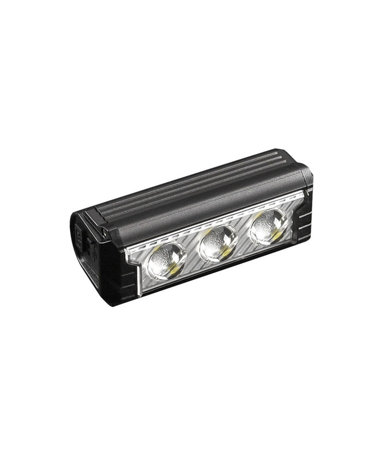 Three-LED rechargeable bicycle front light