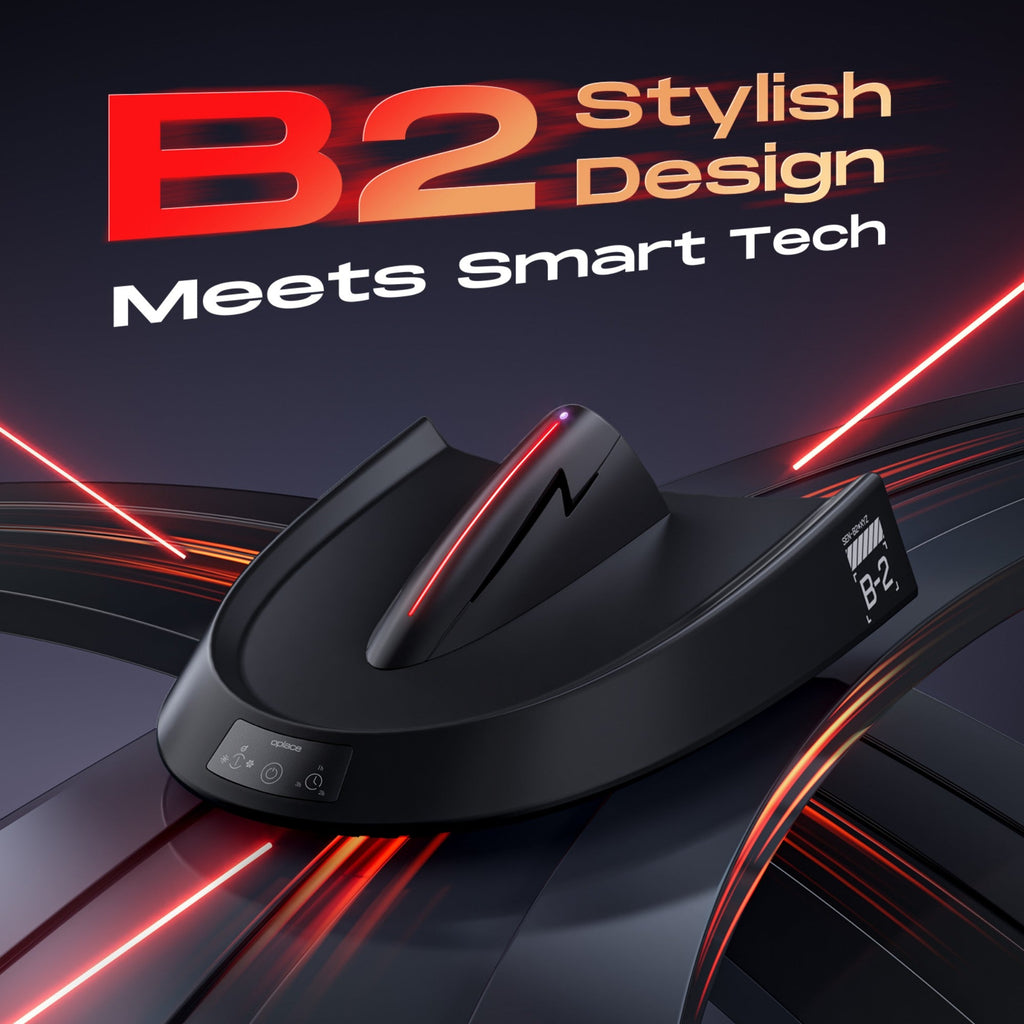 B2 Smart Helmet and Gear Dryer Pro shown on a red speed-line background