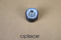 Single clear round RGB halo bike light shown from above on an OPlace background