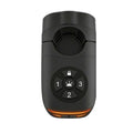 Black Find My-ready alarm bike tail light shown front-on on a white background