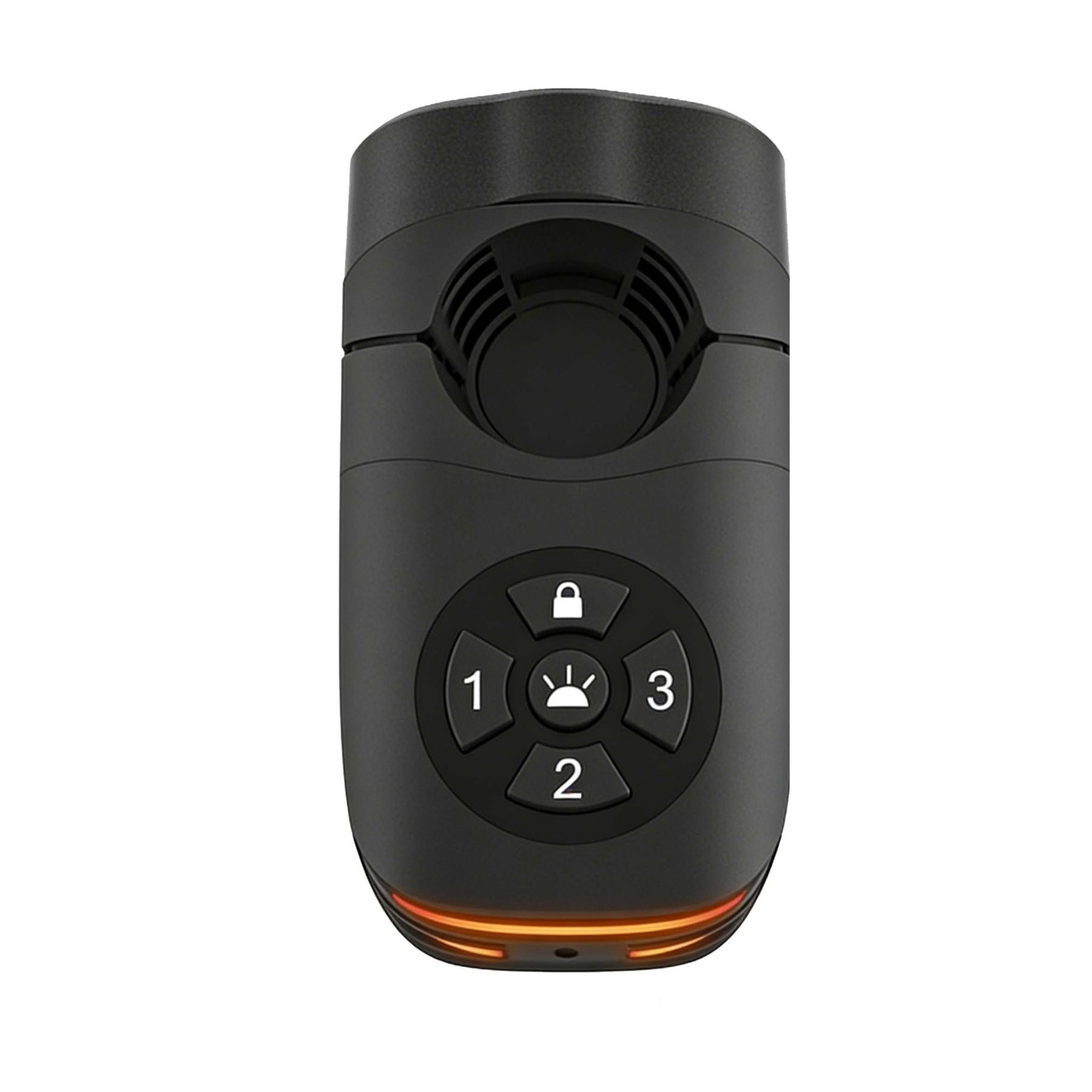 Black Find My-ready alarm bike tail light shown front-on on a white background