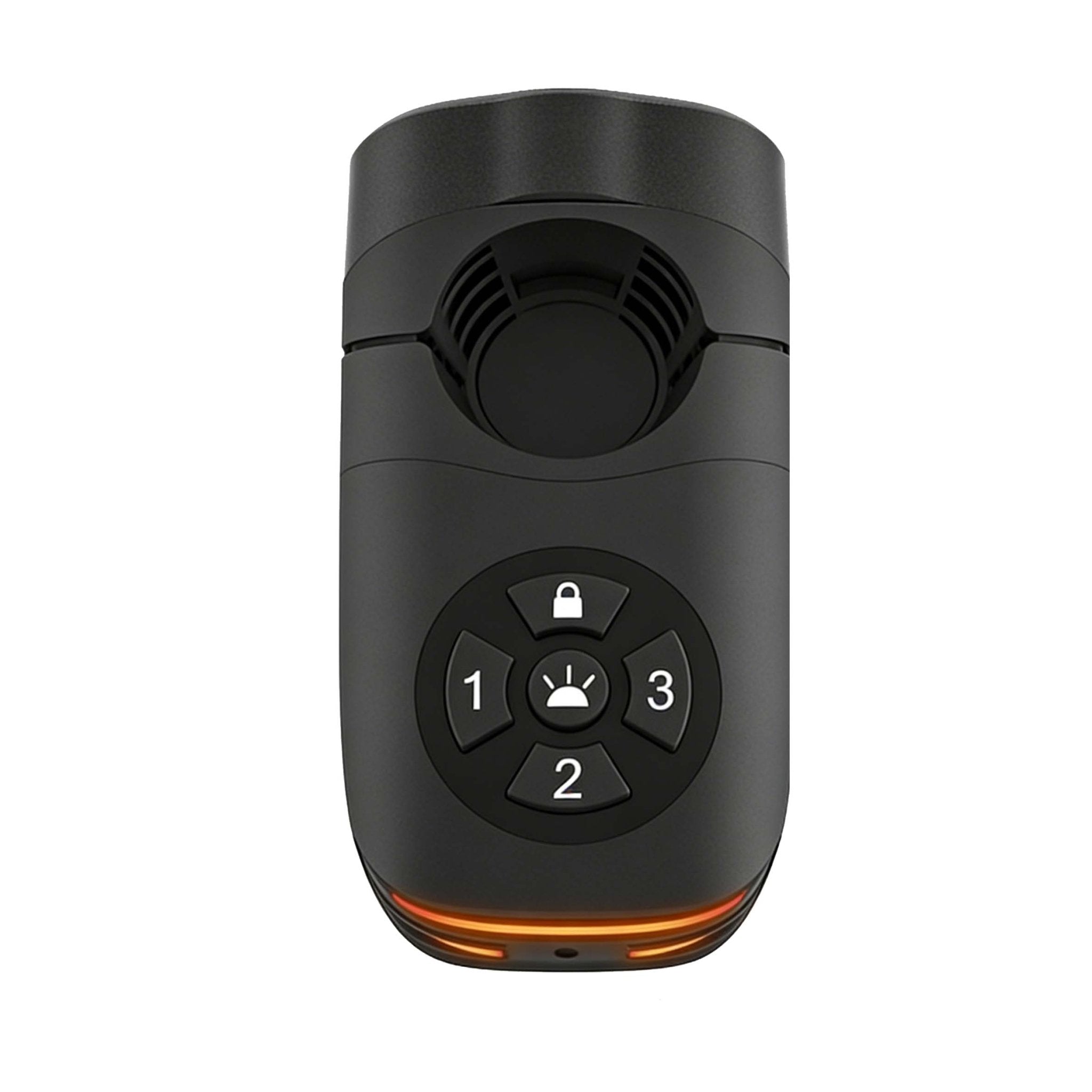 Black Find My-ready alarm bike tail light shown front-on on a white background